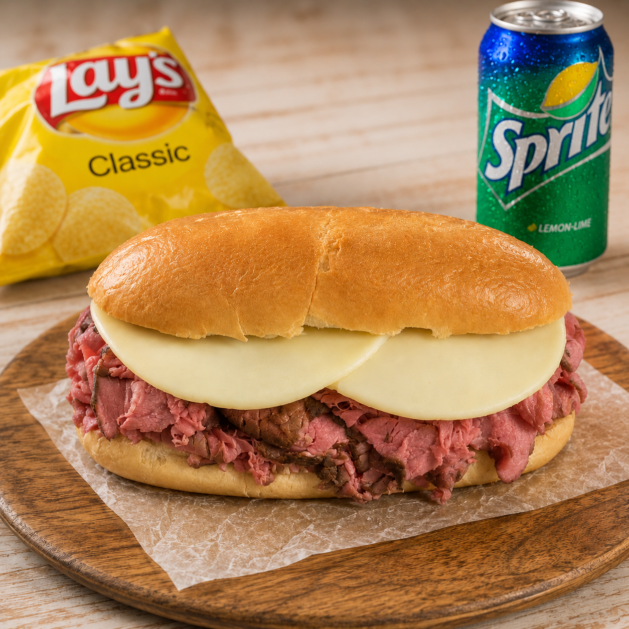 Slow Roasted Beef & Provolone Cheese Hoagie